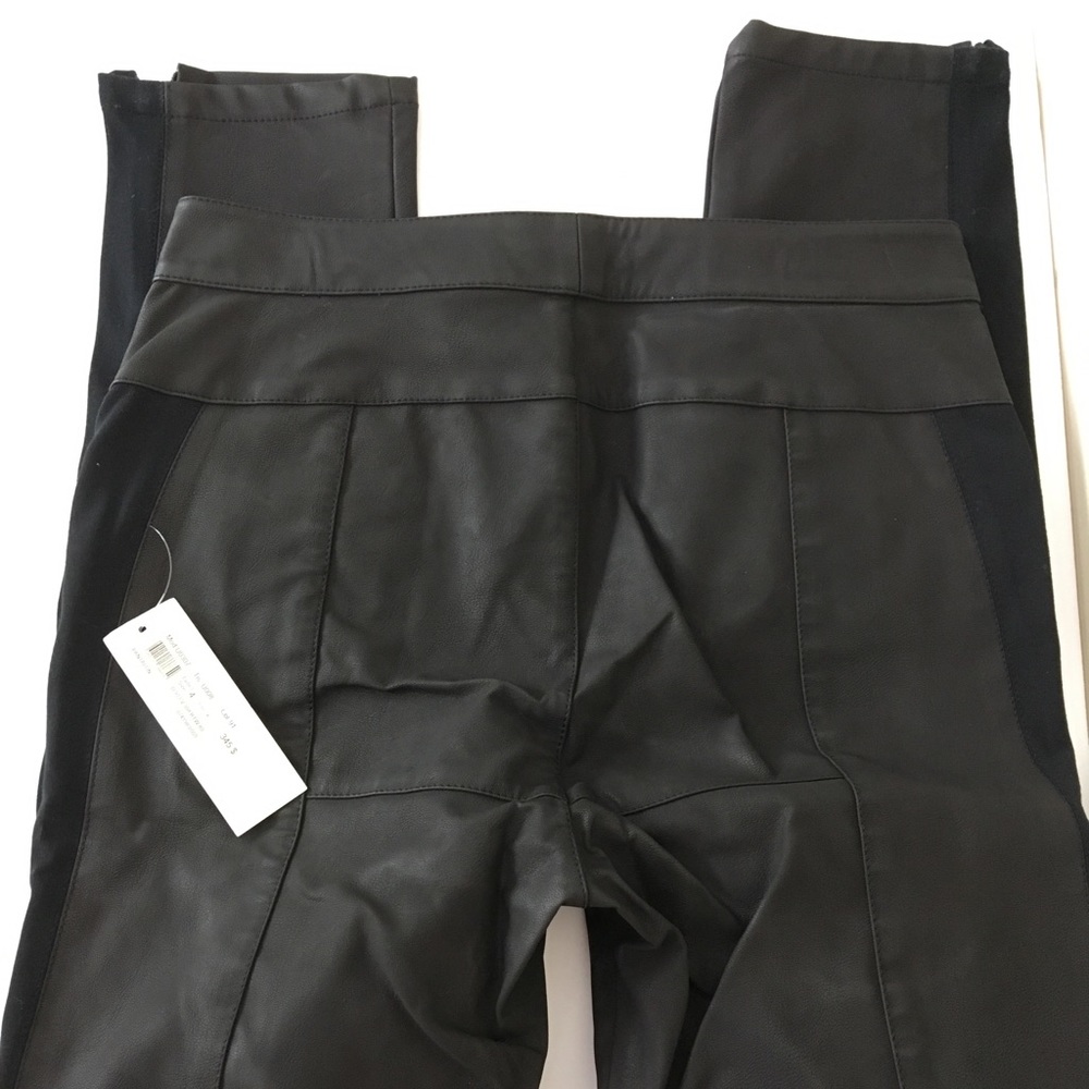Gerard Darel Vegan Leather Pants Stretch Sides - Picture 3 of 6